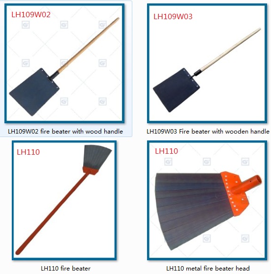 LH109W03 Fire beater, fire swatter, rubber fire flapper with wooden